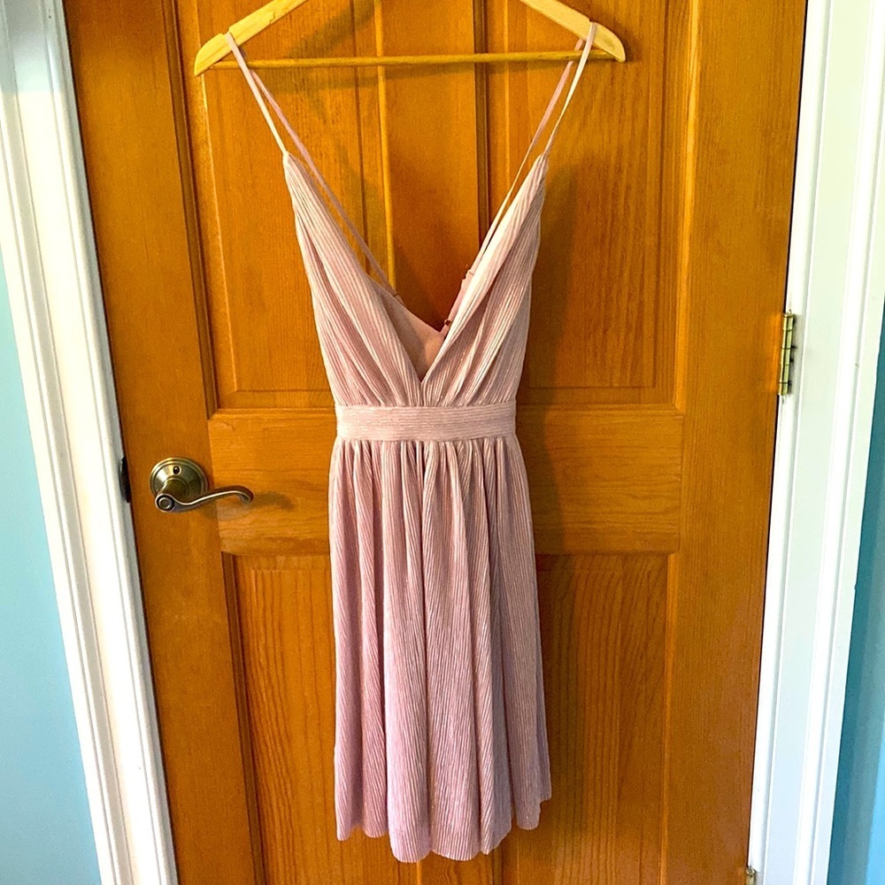 Maniju Small NEW Sparkly Mauve Pink Formal Short Homecoming Dress Short Skater